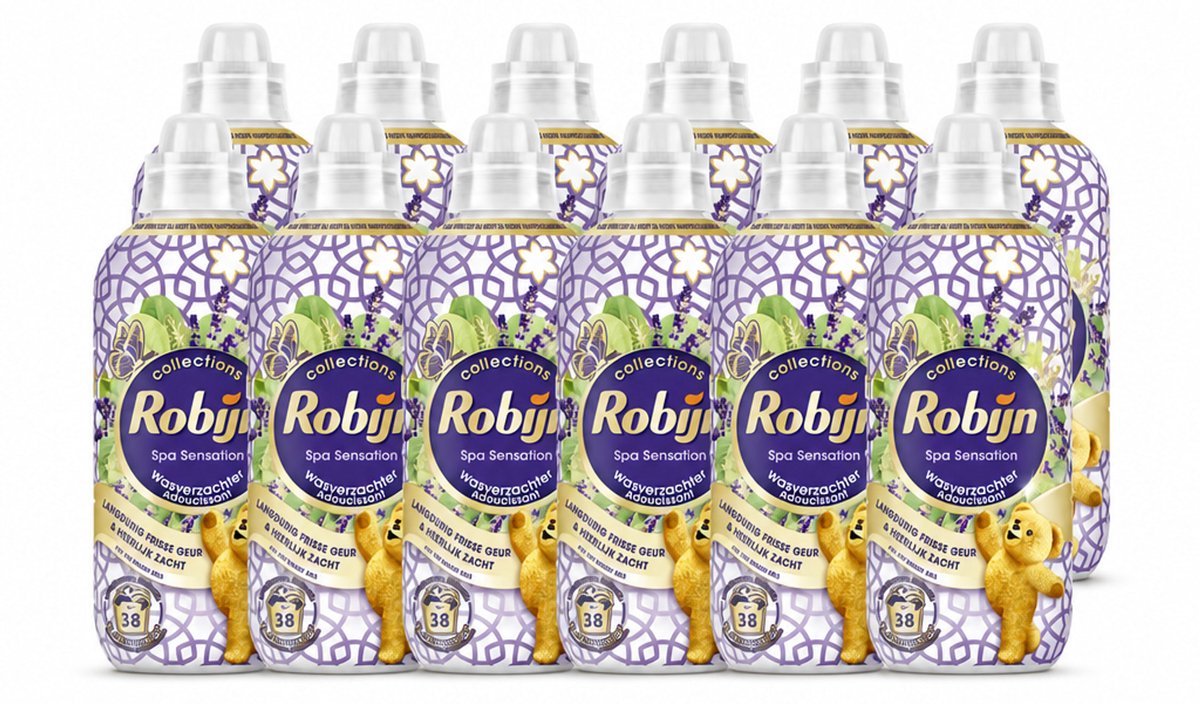 12 x Robijn – Wasverzachter – Intense Spa Sensation – 765 ml - Voordeelverpakking - 12 stuks