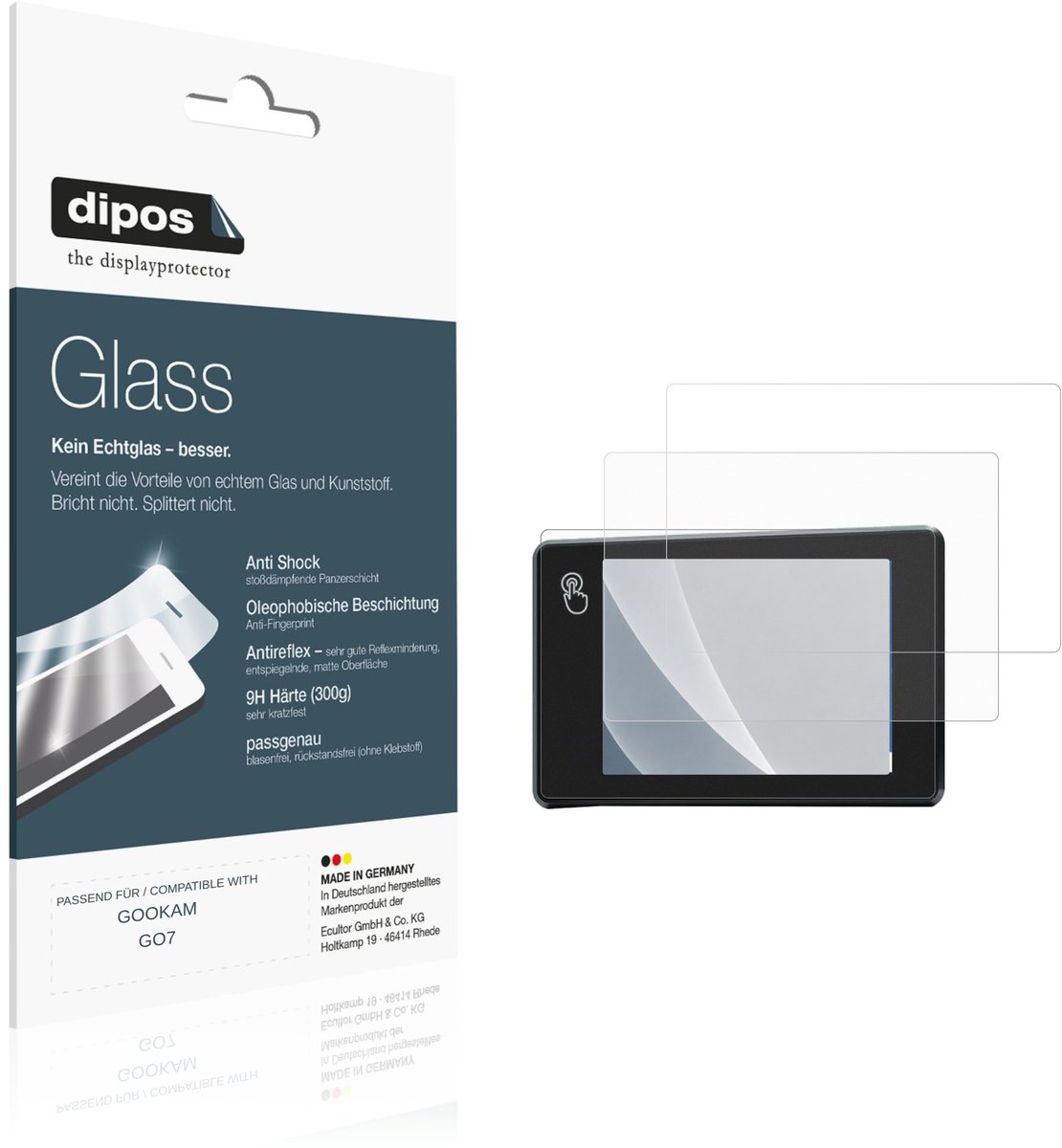 dipos – 2x Matte Pantserfolie geschikt voor GOOKAM GO7 | 9H Screenprotector