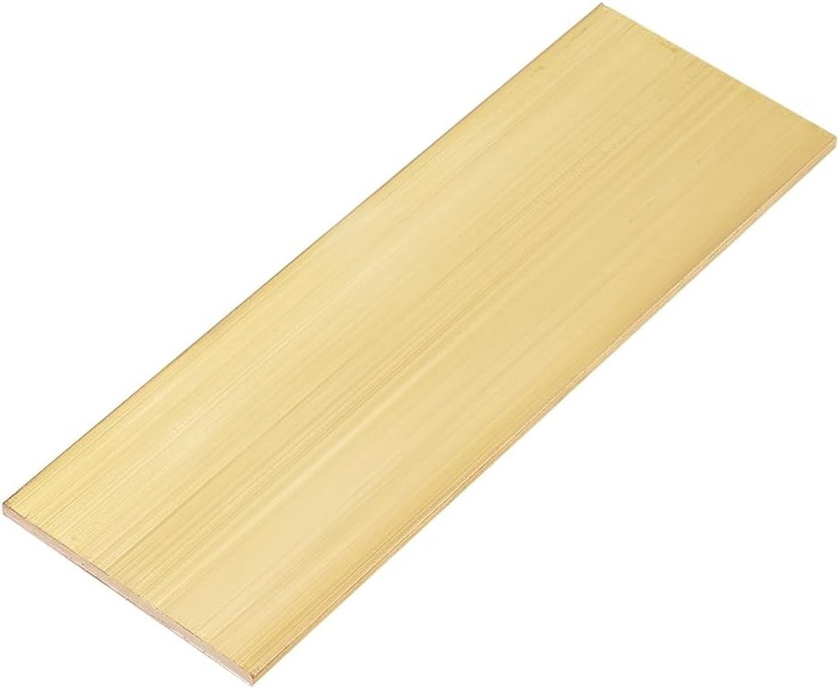 50x154mm Rechthoekige Plaat 3mm Dikke Gouden Messing Grondstof voor Metaal Stempelen, Modellen en DIY Ambachten