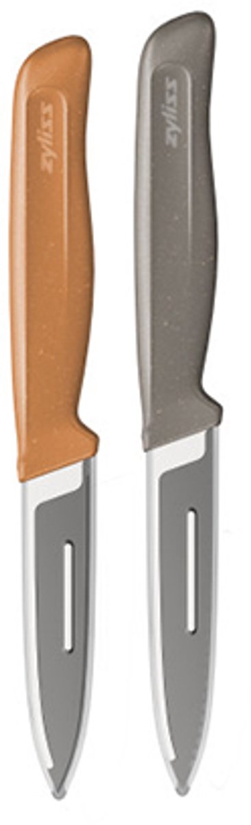 Zyliss Messenset 2-delig – Schilmes 9 cm & Gekarteld Schilmes 10 cm – RVS – Met Mesbeschermers