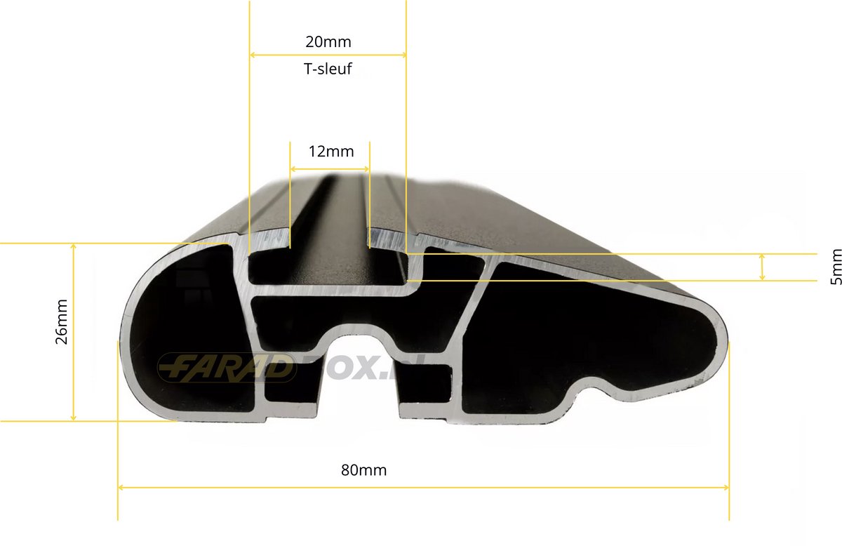Farad dakdragers BMW X3 F25 2010 t/m 2018 gesloten dakrailing - 100 kg - Wingbar zwart - Met opbergtas