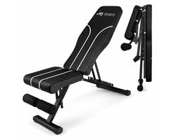 AJ-Sports Verstelbare Fitnessbank - Bench press - Halterbank - Bankdrukbank - Fitness bank - Trainingsbank - Bench - Fitness - Workout - Krachttraining - Licht en Robuust - Tot 300KG Belastbaar - Verstelbaar en Inklapbaar
