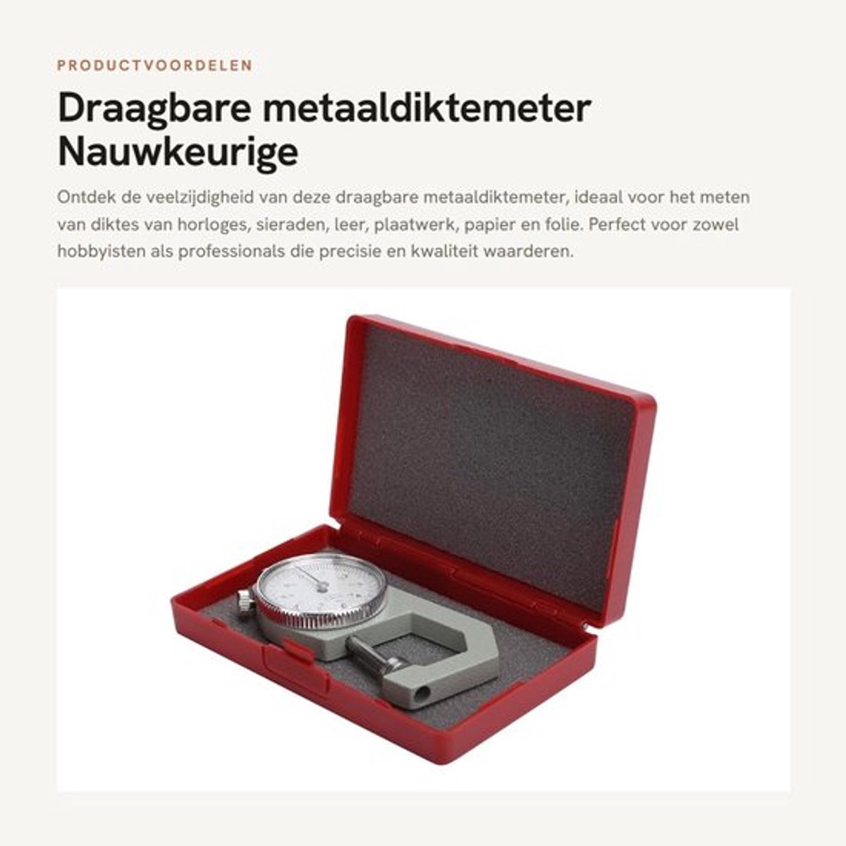 Dailygoody - Draagbare metaaldiktemeter - Nauwkeurige diktemeter voor