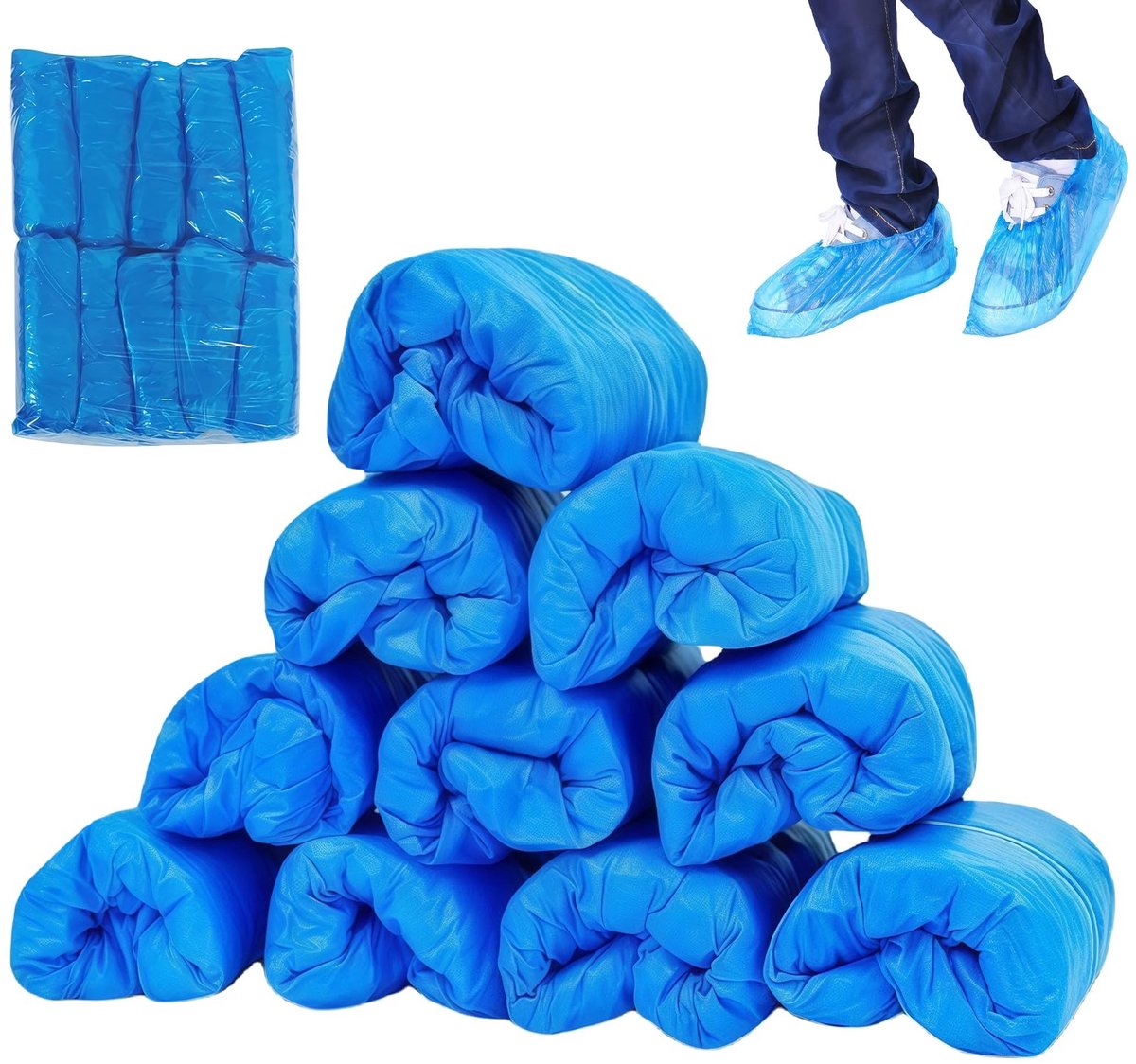 Elzusha - Wegwerp Schoenhoezen - Waterdicht en Antislip - 200 Stuks