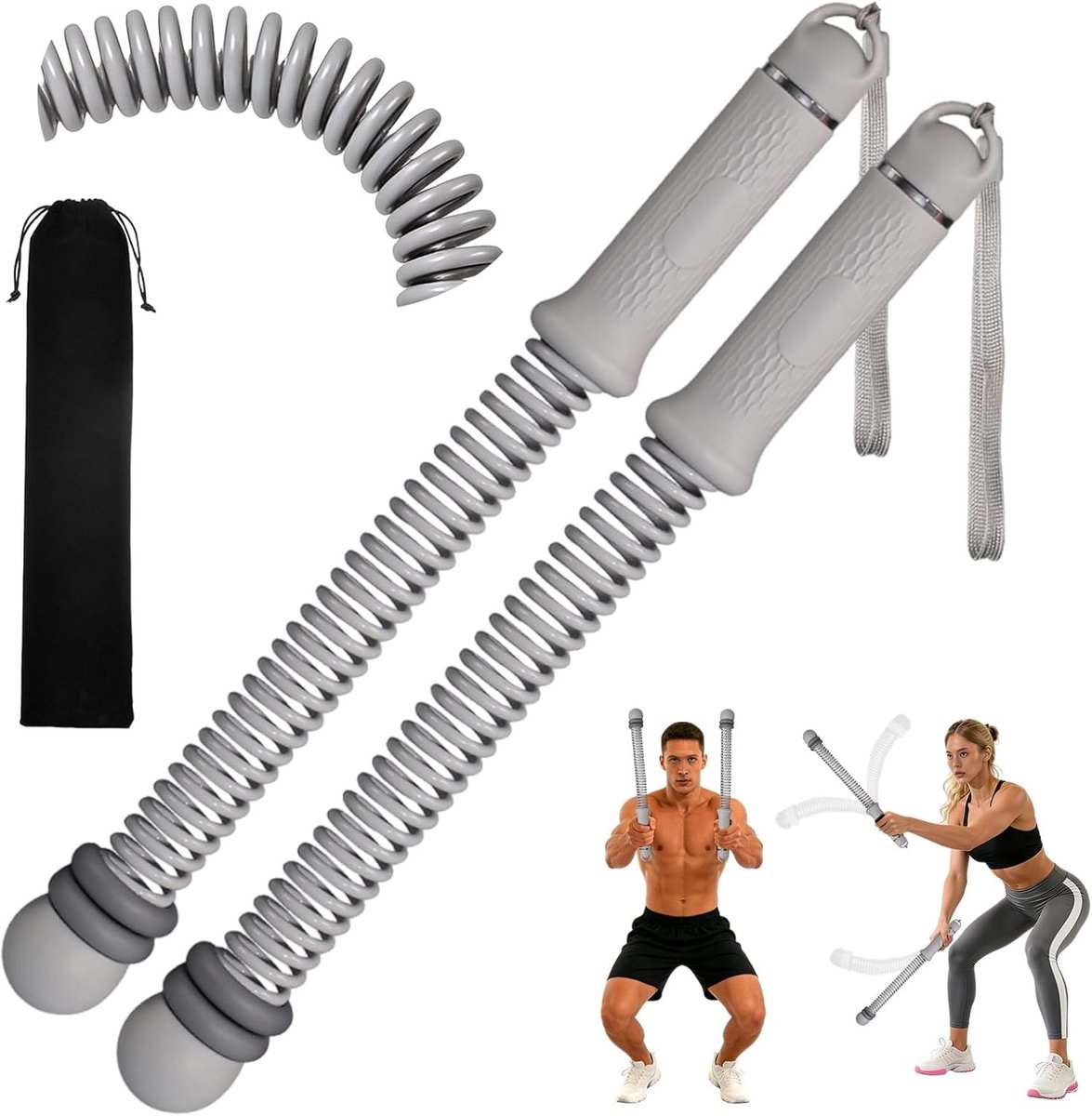 Draadloze Trainingstouwen - Zwart - Draagbaar en Verstelbaar - Voor Efficiente Thuis Workouts