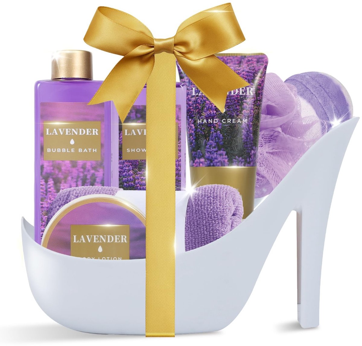 Elzusha - Luxe Spa Set met Lavendel, 8 Stuks