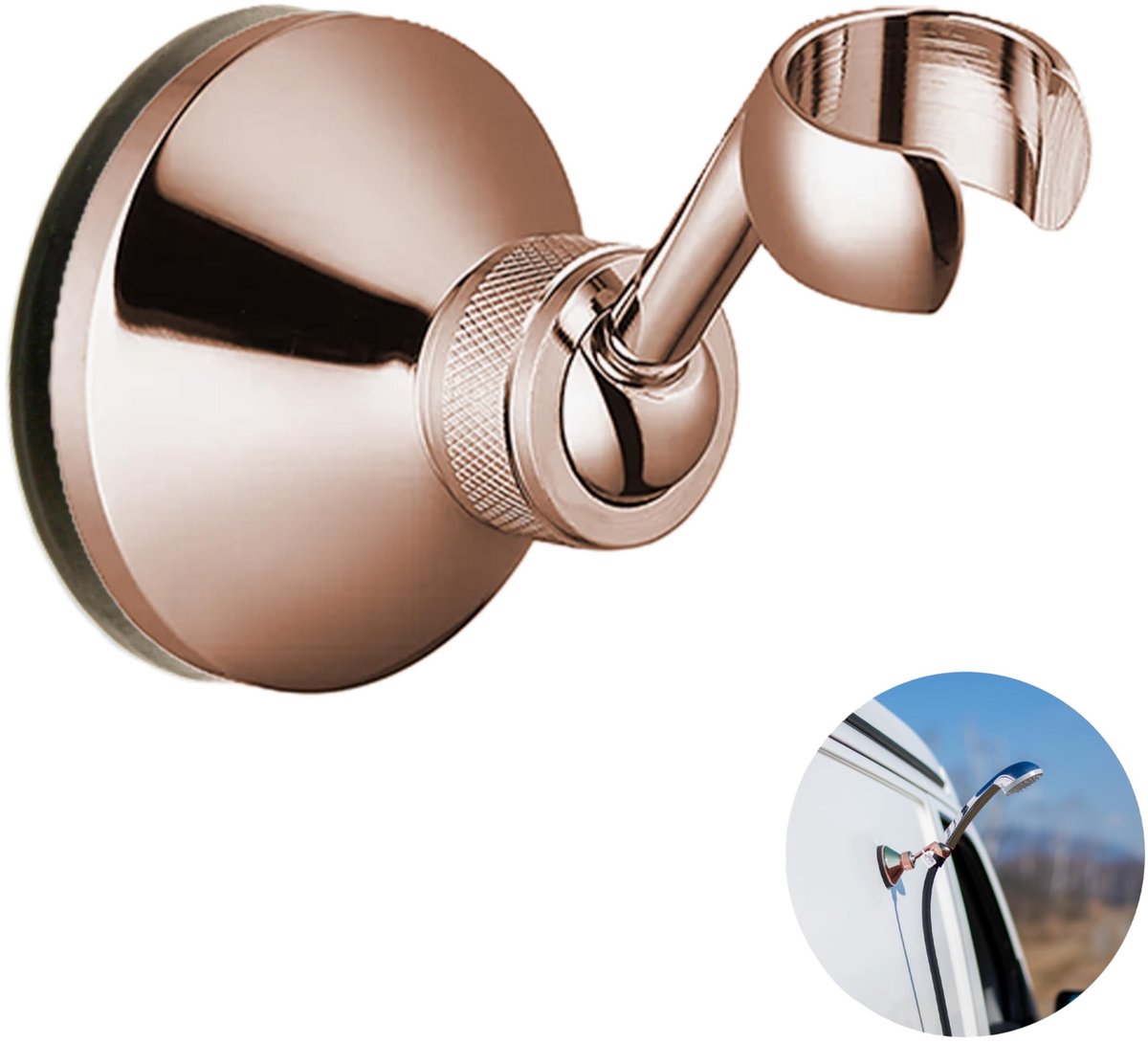 Elzusha - Magnetische Doucheslang Houder - 360 Graden Rotatie - Roestvrij Messing