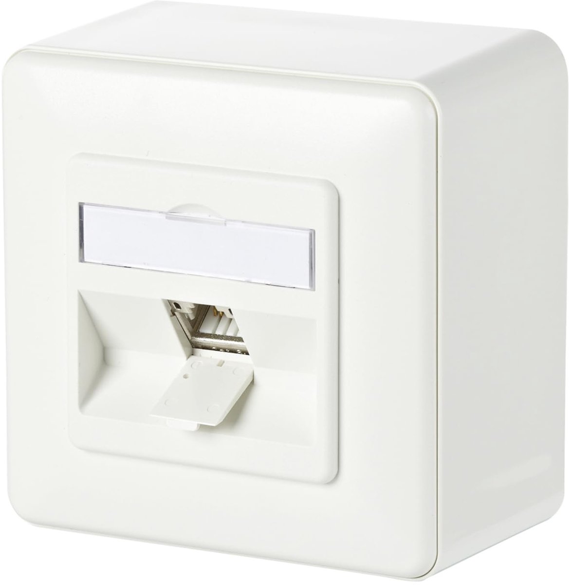 Elzusha - Data Box C6A Modul - 1 Port - Opbouw - 180° M - Wit