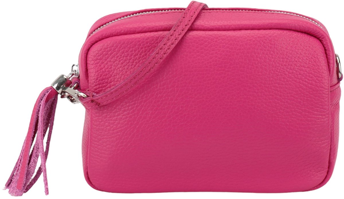 Elzusha - Schoudertas Clutch - Echt Leer - Roze
