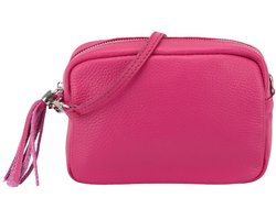 Elzusha - Schoudertas Clutch - Echt Leer - Roze