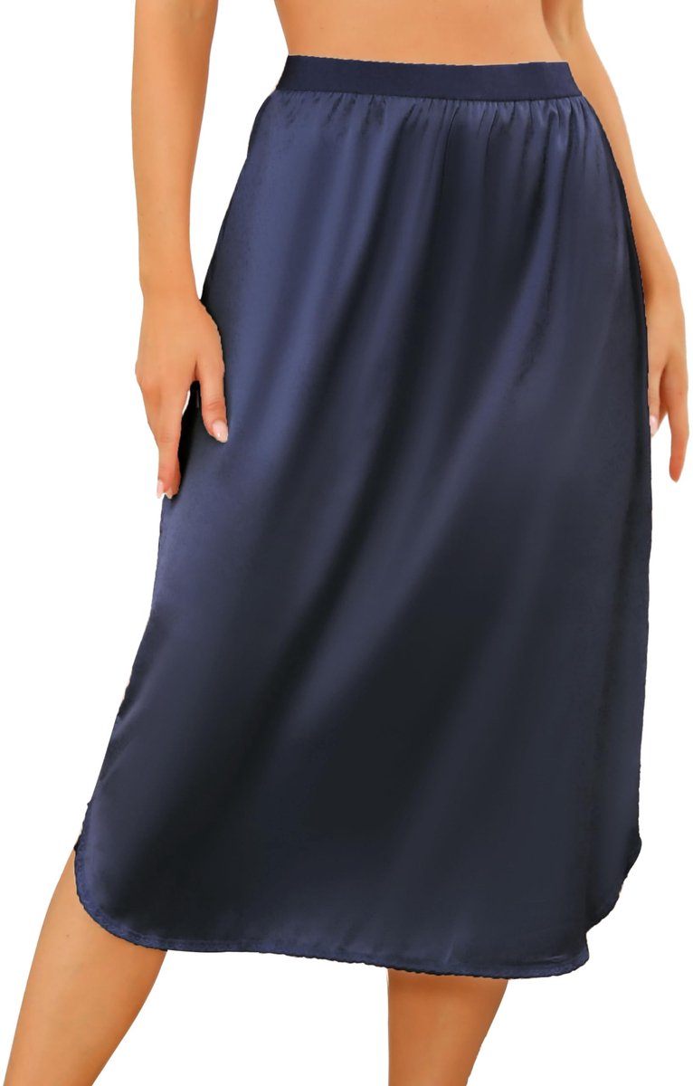 Elzusha - Lange Rok met Kant - Donkerblauw