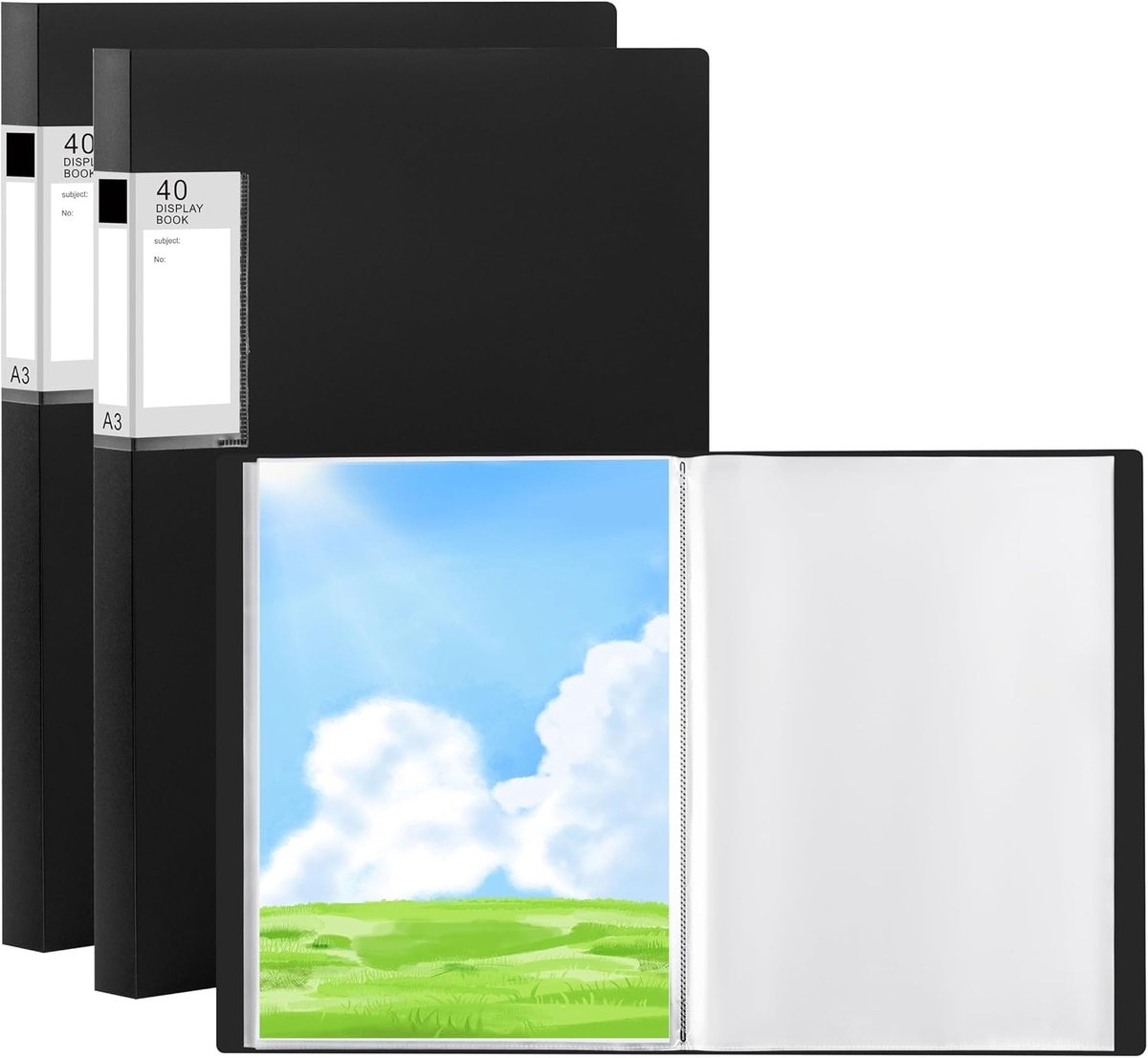 Presentatiedisplay Boek - Transparant - 40 Pockets - A3 - Voor Documenten