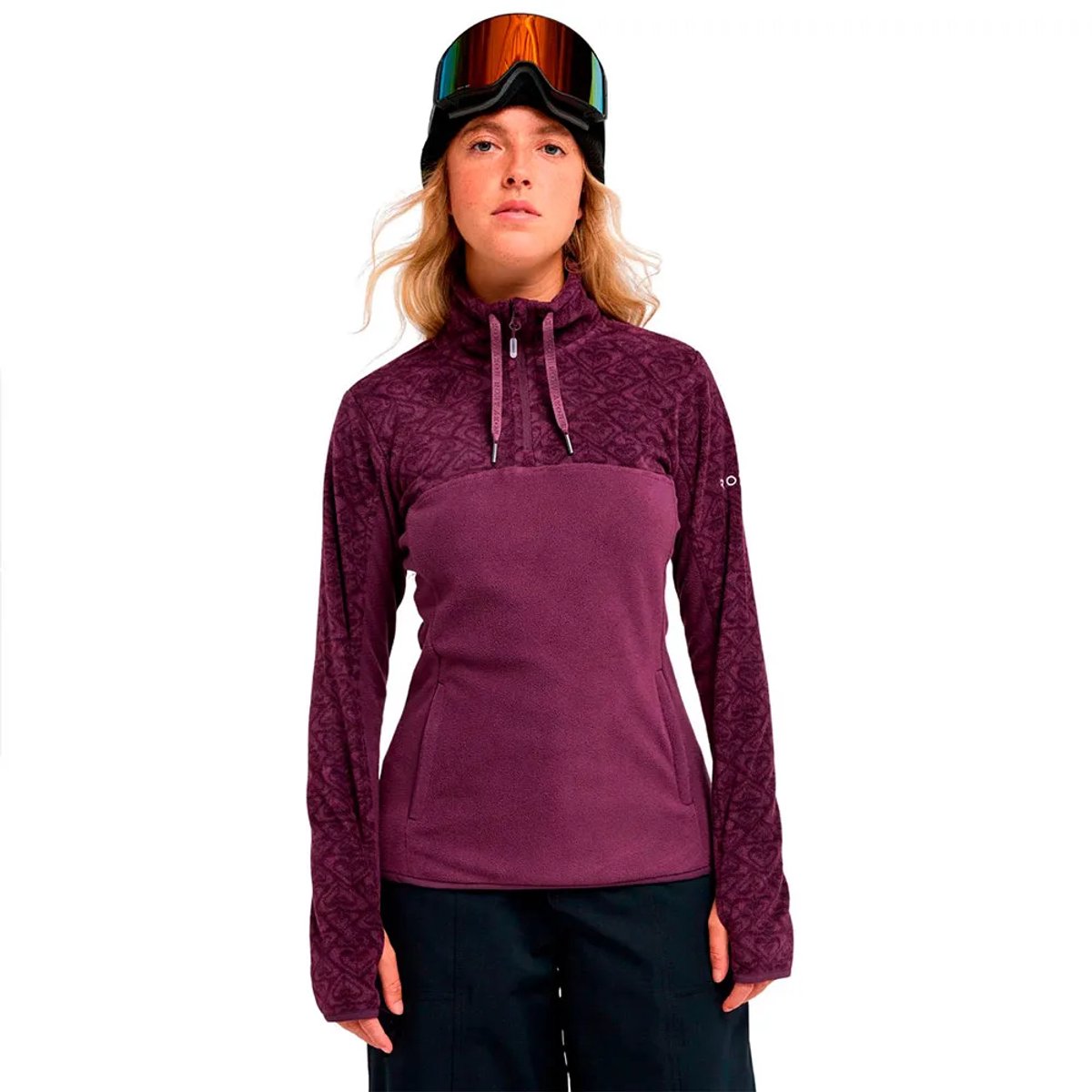 Roxy Sayna Fleece Met Halve Rits Paars L Vrouw