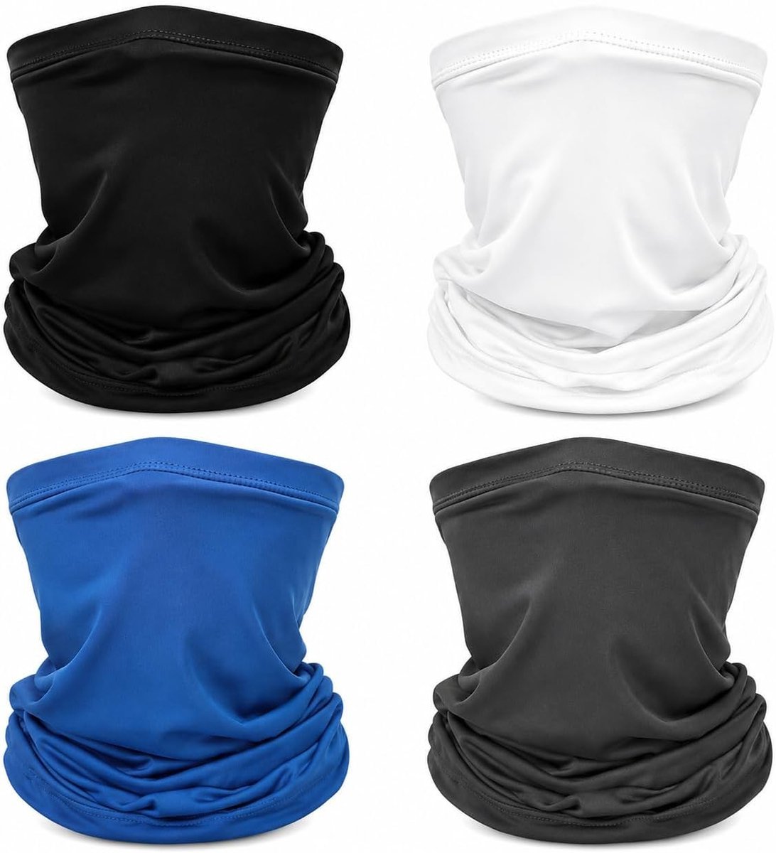 Colsjaal - Zwart, Wit, Saffierblauw, Donkergrijs - Polyester - Multifunctionele Halsdoek voor Heren en Outdoor Sport