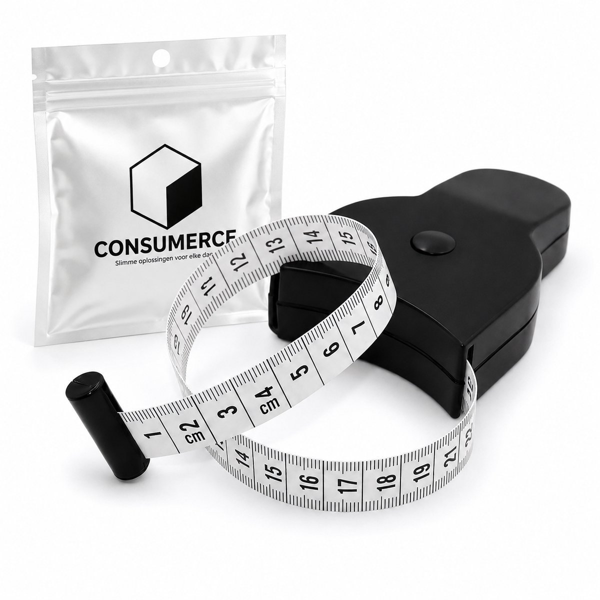 Consumerce® Vetpercentage Omtrekmeter - 150cm - Lichaam Meetlint - Weegschaal Lichaamsanalyse - Krachttraining Huidplooimeter – Vetpercentagemeter – Vetmeter – Body Mass Tape – Lengtemeter – Omvangs Vet Percentage Meter