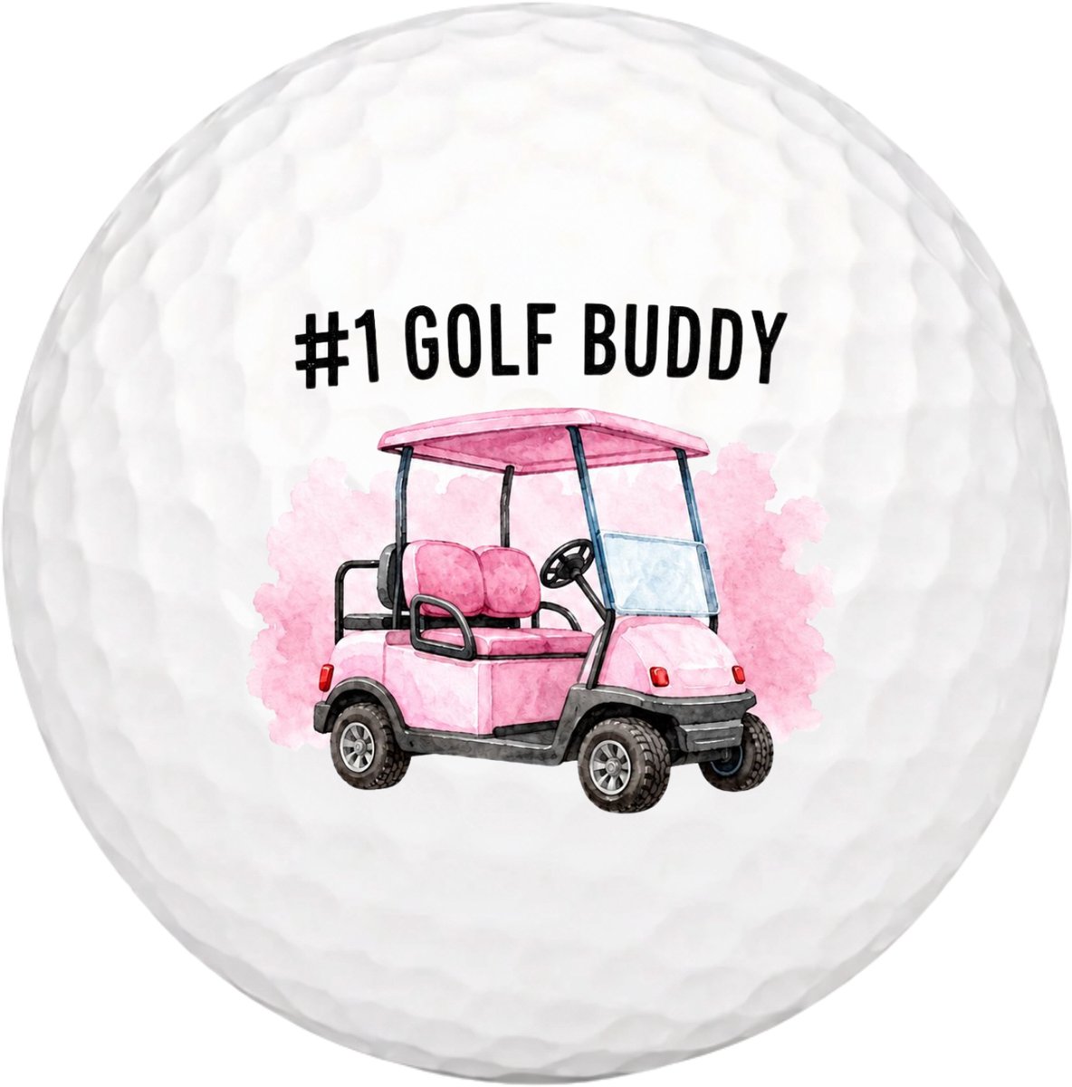 Golfballen Golf Buddy Roze - Vriendschap Golf Cadeau - 3 stuks - Wilson - Bedrukte Golfballen
