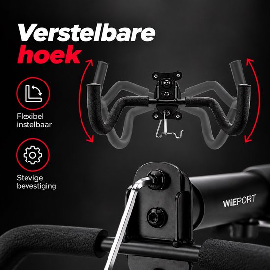 Pro Fiets Ophangsysteem - Muurbeugel - Racefiets - Mountainbike - Max 30kg - Wieport van Merkloos — afbeelding 3