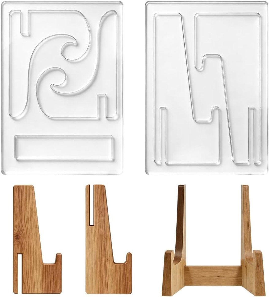 Houders voor acryl frezen sjablonen - 2 stuks voor houthandwerk, 5 mm dik, ideaal voor precisiewerk en creatief gebruik
