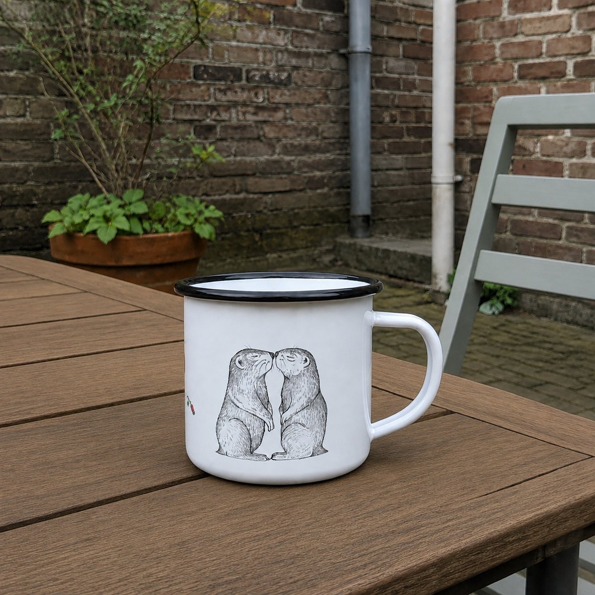 Ligarti Emaille mok Hartzeer op de Prairie – 300 ml