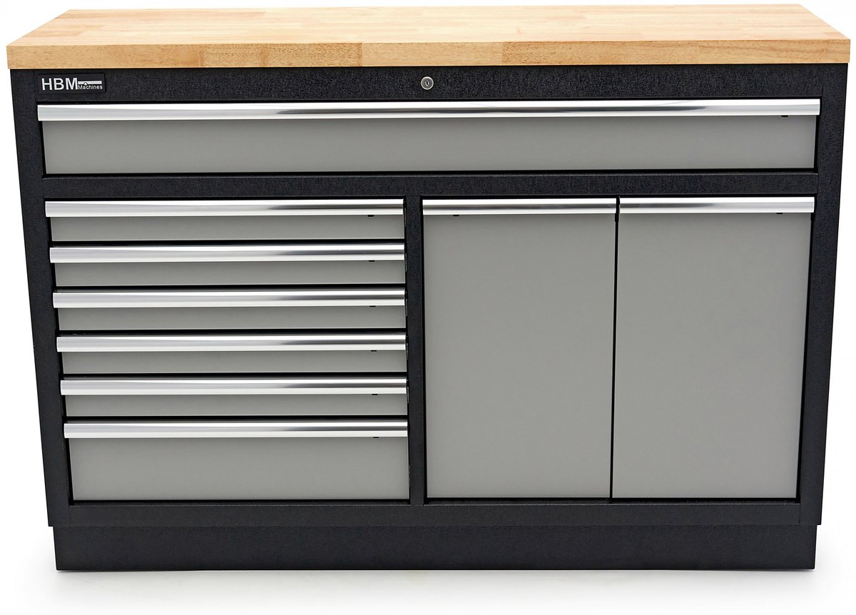 HBM 9 Laden 136 Cm. Professionele Gereedschapskast, Werkbank voor Werkplaatsinrichting