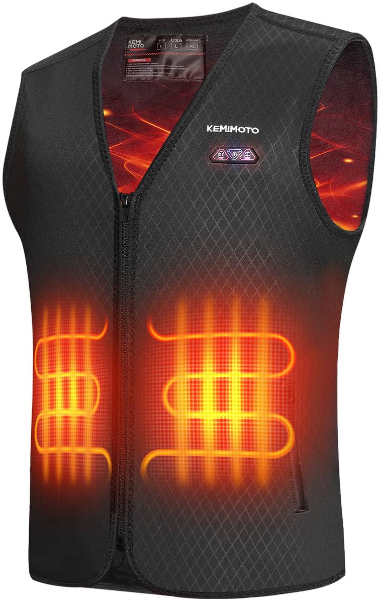 Verwarmd Vest – 6 Verwarmingszones – 3 Temperatuurstanden – USB – Lichtgewicht – Voor Outdooractiviteiten