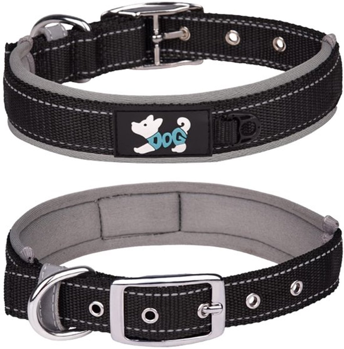 Allecto - Comfortabele halsband - Zachte neopreen - Verstelbare nylon halsband