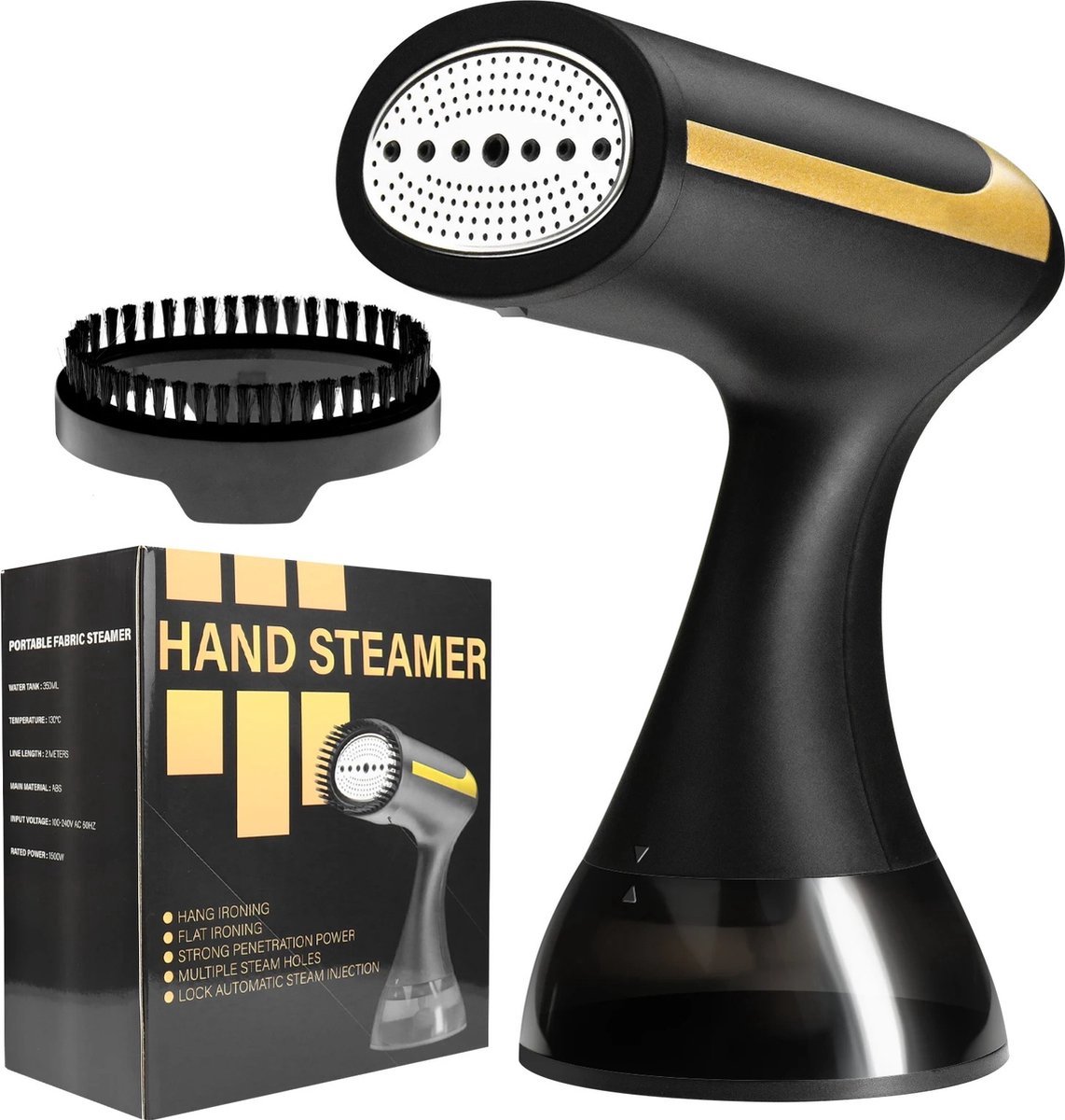 YAR- Kledingstomer - Stoomapparaat - Handstomer voor Kleding en Meubilair - 350ml - Zwart