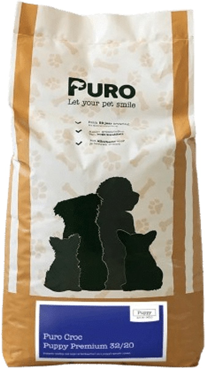 Puro Croc Premium - Puppy 32/20 - Krokante hondenbrokken - 10 kg