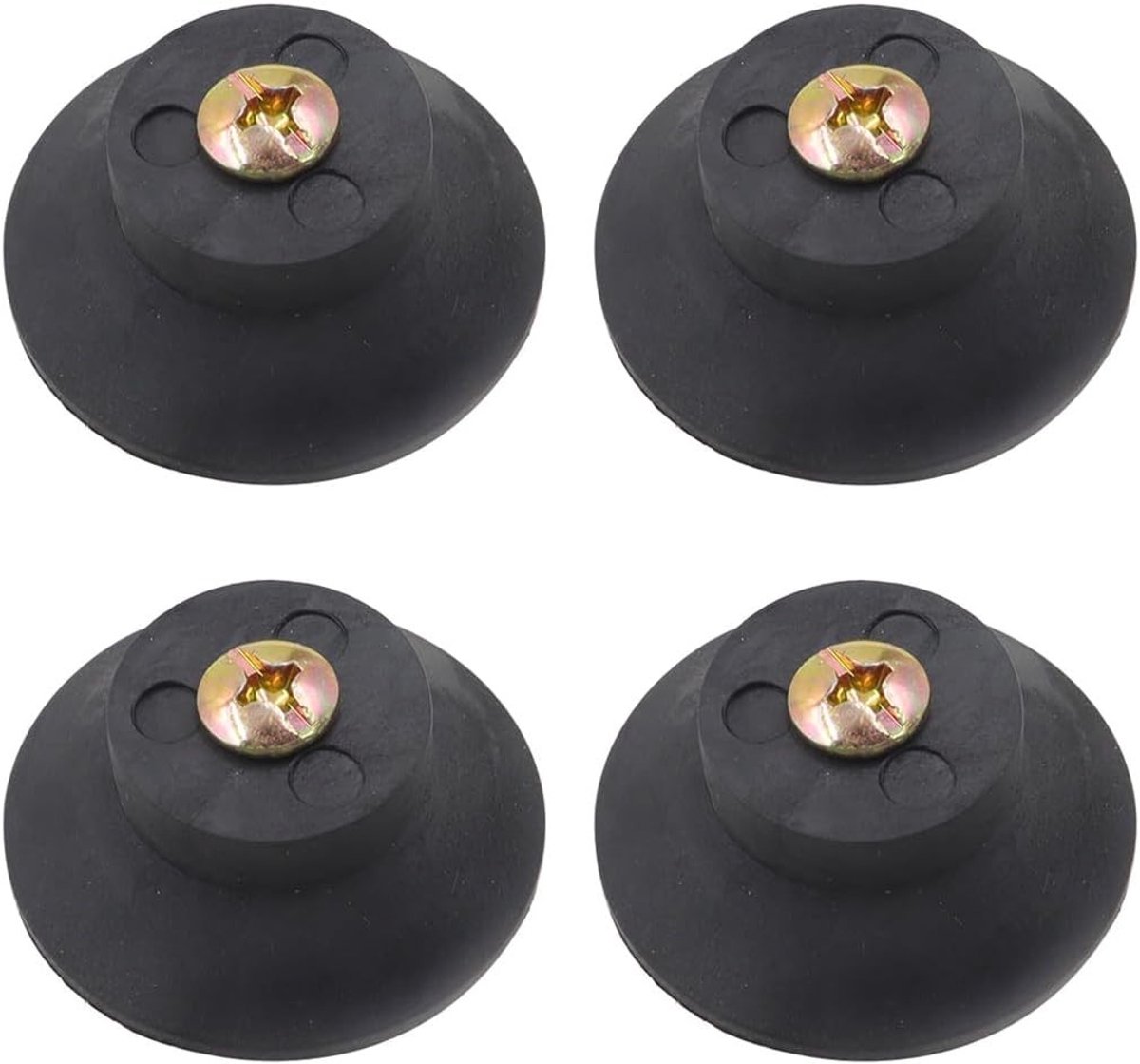 4 Stuks Rubber Voeten met Schroeven voor Luchtcompressor, Geluidsisolatie en Trillingsdemping, M6 Rubber Kussens