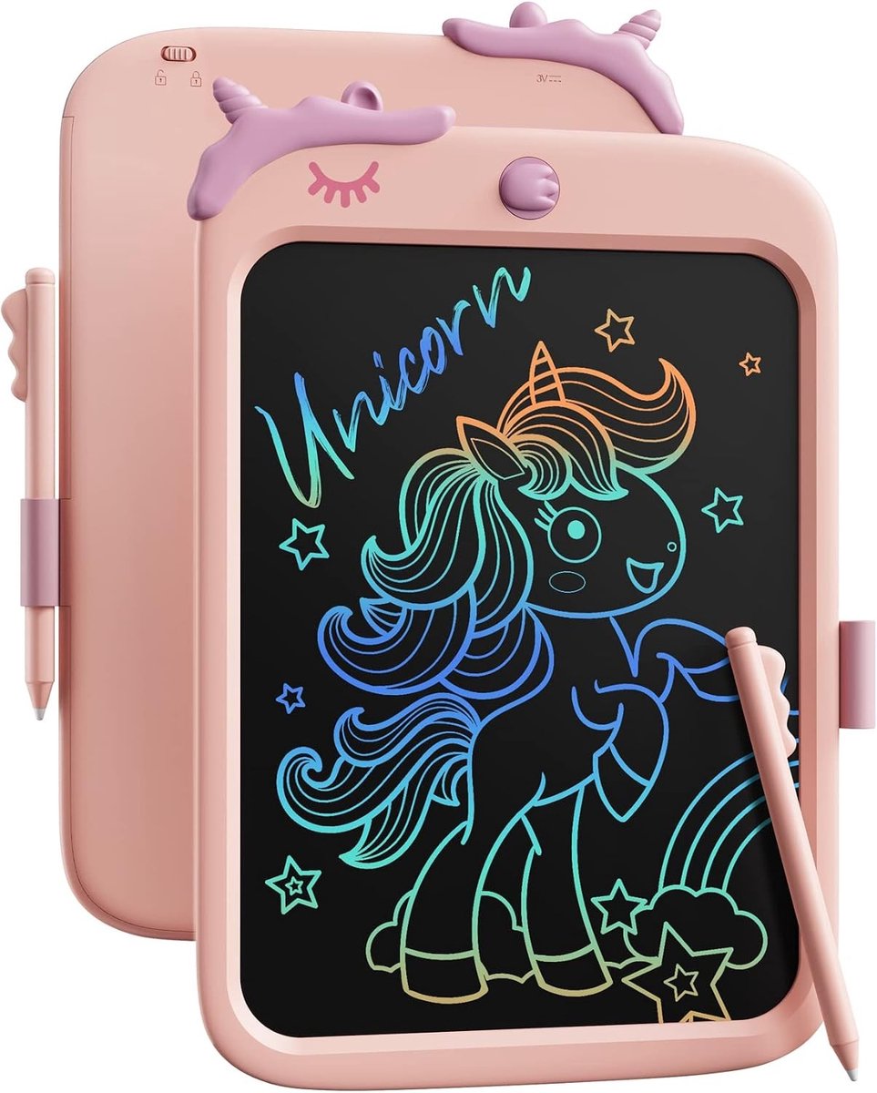 LCD-schrijftablet - Roze - 10 inch - Drukgevoelig Scherm - Voor Kinderen en Volwassenen