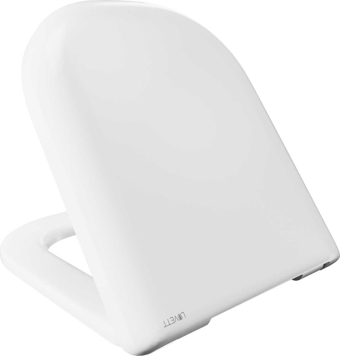 Luvett D900 - WC-bril D-vorm - Wit - Dubbele Softclose - Afneembaar - 3 Montagevarianten - Duroplast