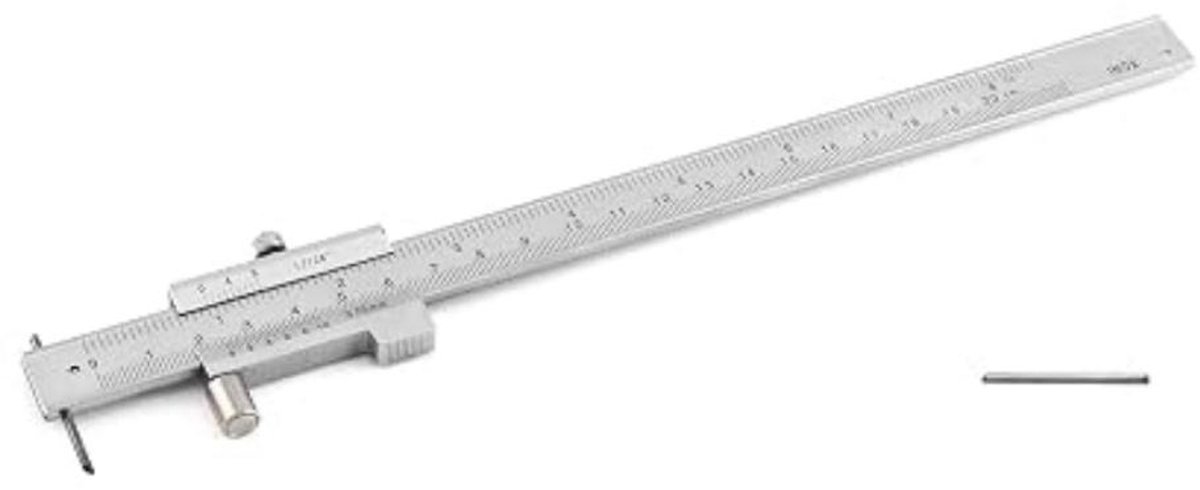 SSTRWGOOD Schuifpasser - Meetinstrument - 263x16mm - Edelstalen Markeringstool - Geschikt voor Precisiewerk - Duurzaam RVS Materiaal - 1 Stuk