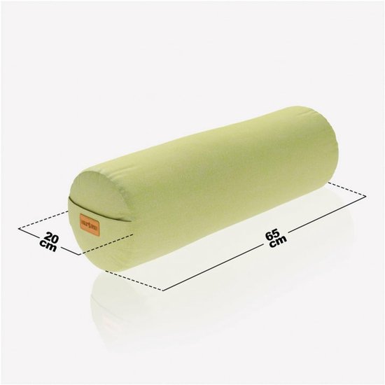 Gorilla Sports Yoga Bolster - Donker groen - 65 x 20 cm - Yoga kussen - Rond van Gorilla Sports. — afbeelding 3