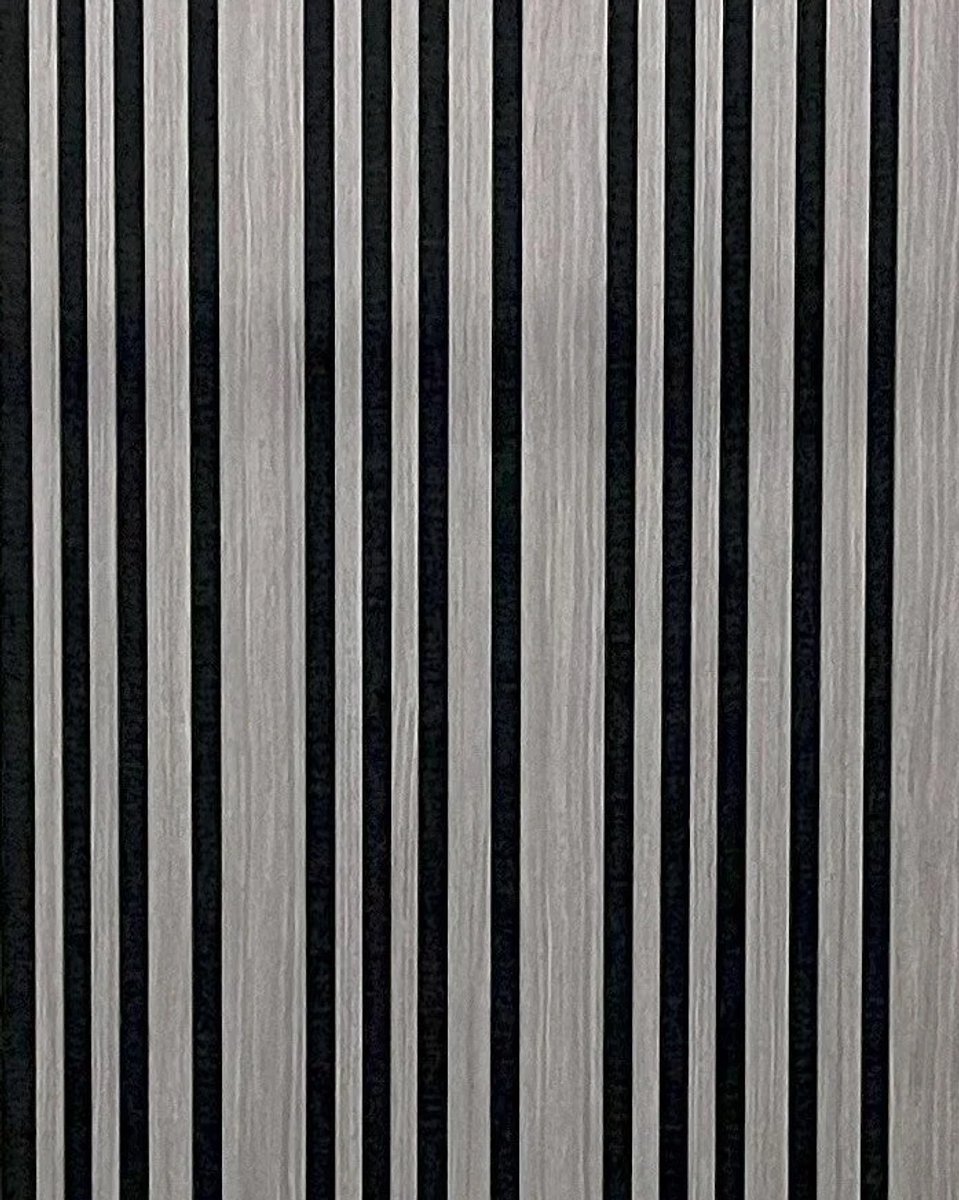 Akoestische wandpaneel | 60×270 cm | Grey Oak | Gevarieerde latten | Akoestische wandbekleding | Houten wandpanelen | Geluidsabsorberend | Wanddecoratie | Geluidsisolatie | Modern interieur | Wandpaneel voor woonkamer en kantoor