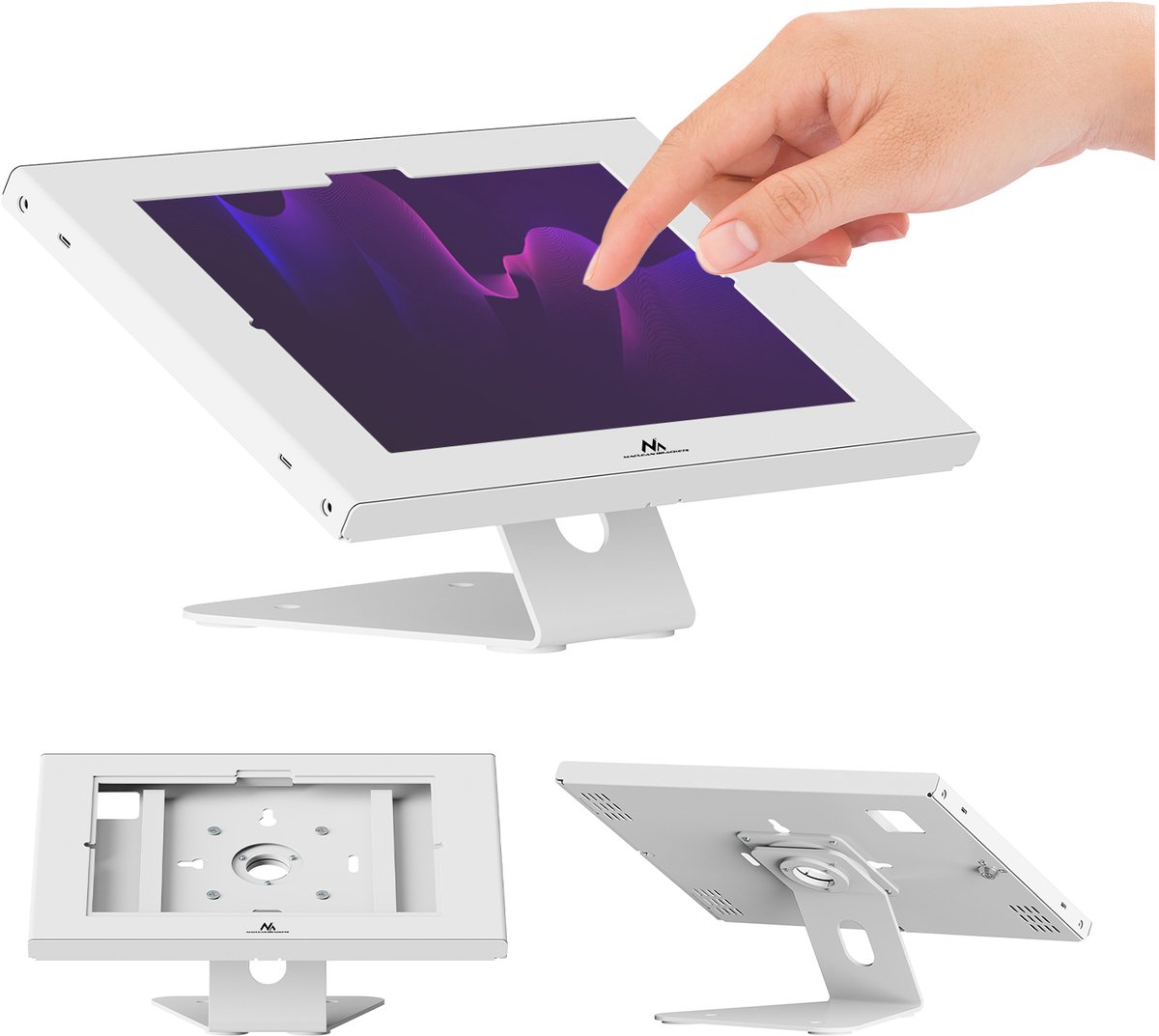 Maclean - Tablethouder met vergrendeling, 10,9"-11", iPad Air/Pro, Samsung Tab A- en S-serie, 220 x 323 x 22 mm, MC-957 W