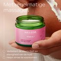 Met regelmatige massages. Verbetert de elasticiteit en stevigheid van de huid. Helpt striae te voorkomen.
