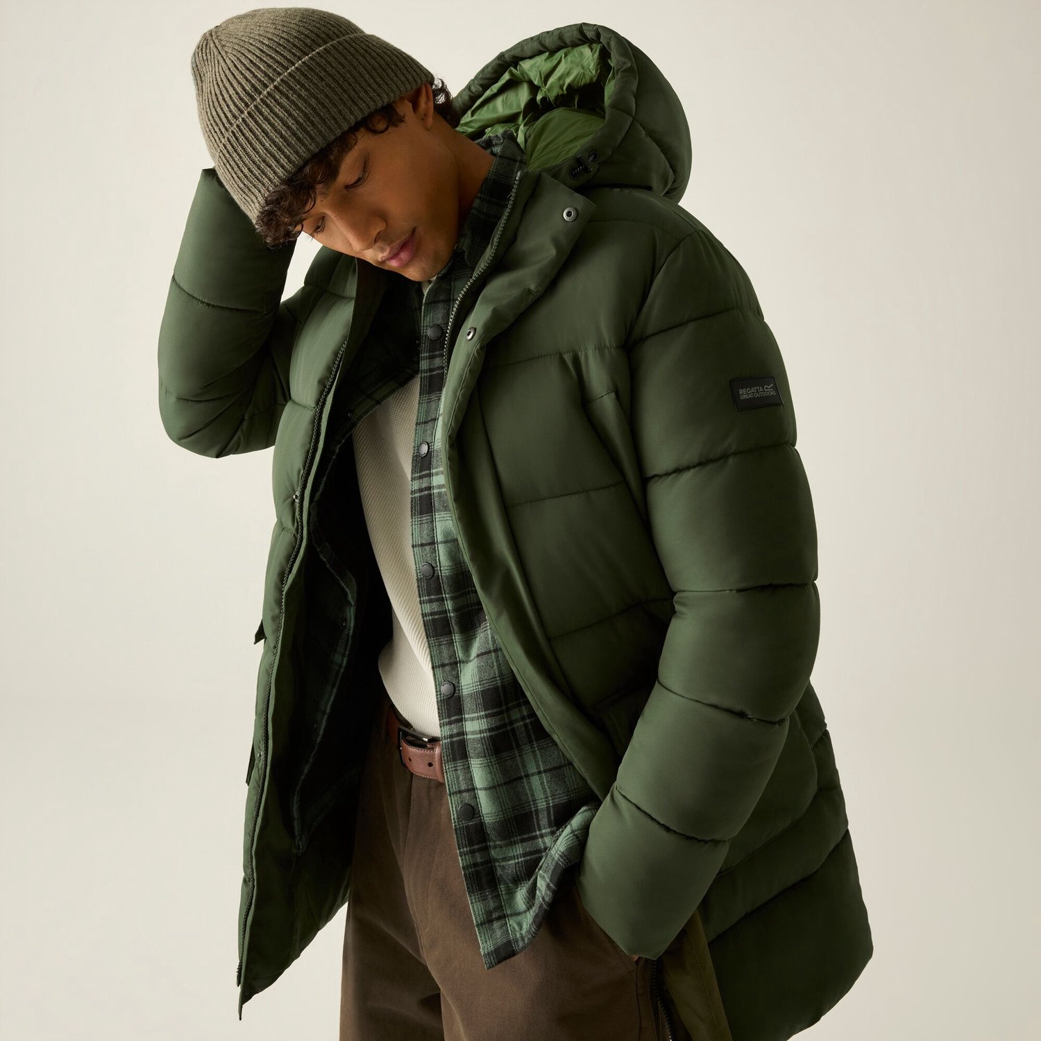 Hooded jacket Regatta Marek Longline Khaki