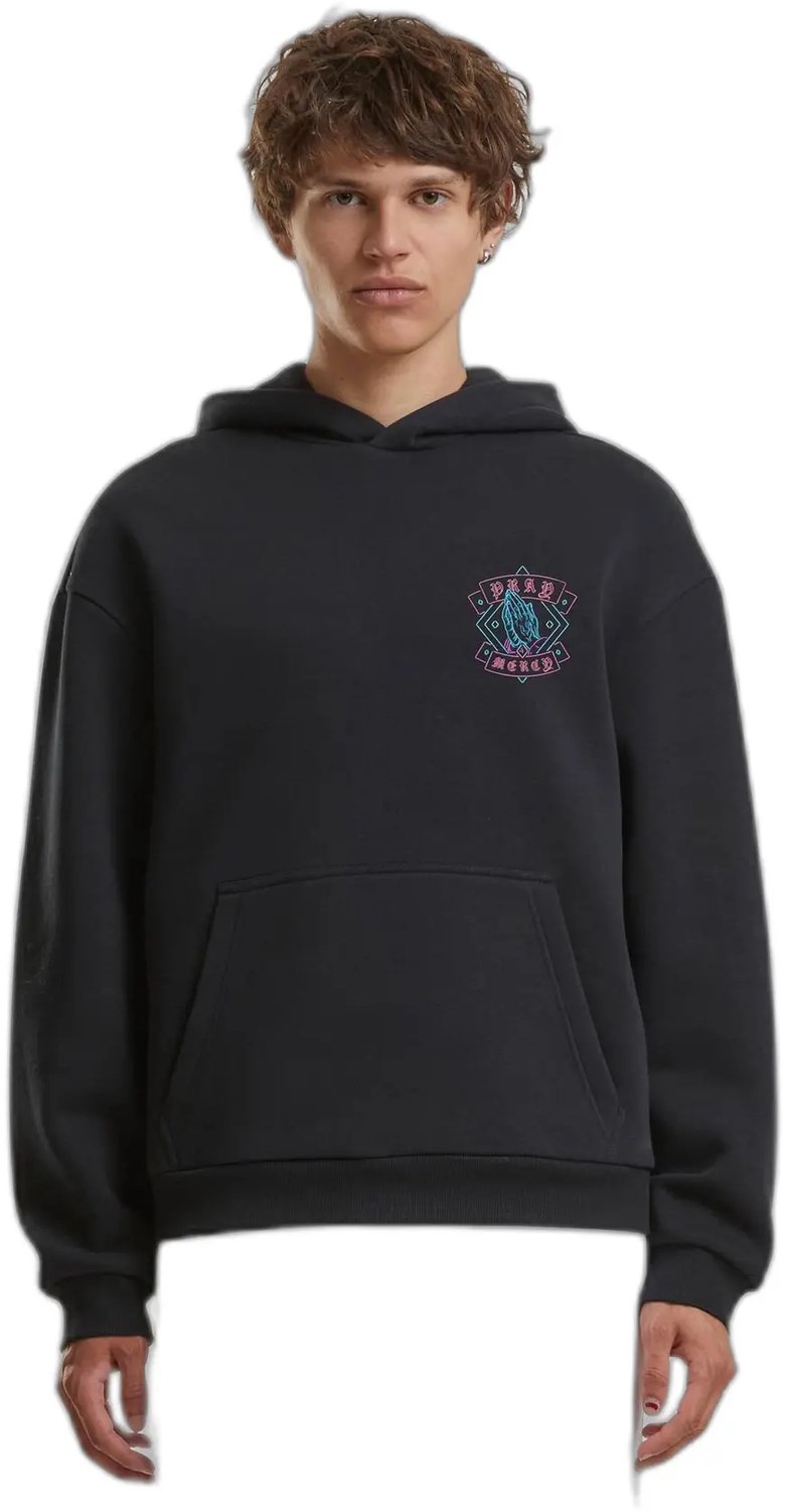 Hoodie Mister Tee Pray 4 Mercy Lights Zwart