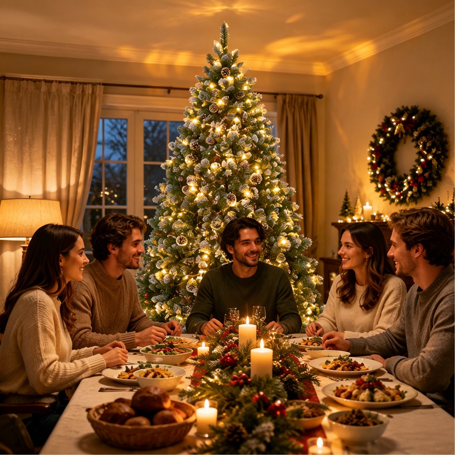 210cm Kunstkerstboom met lichtgevende groene PVC met sneeuweffect & dennenappels LED PVC kerstboom dennenboom decoratieve boom met standaard Kerstversiering voor kerstversiering – foto 7