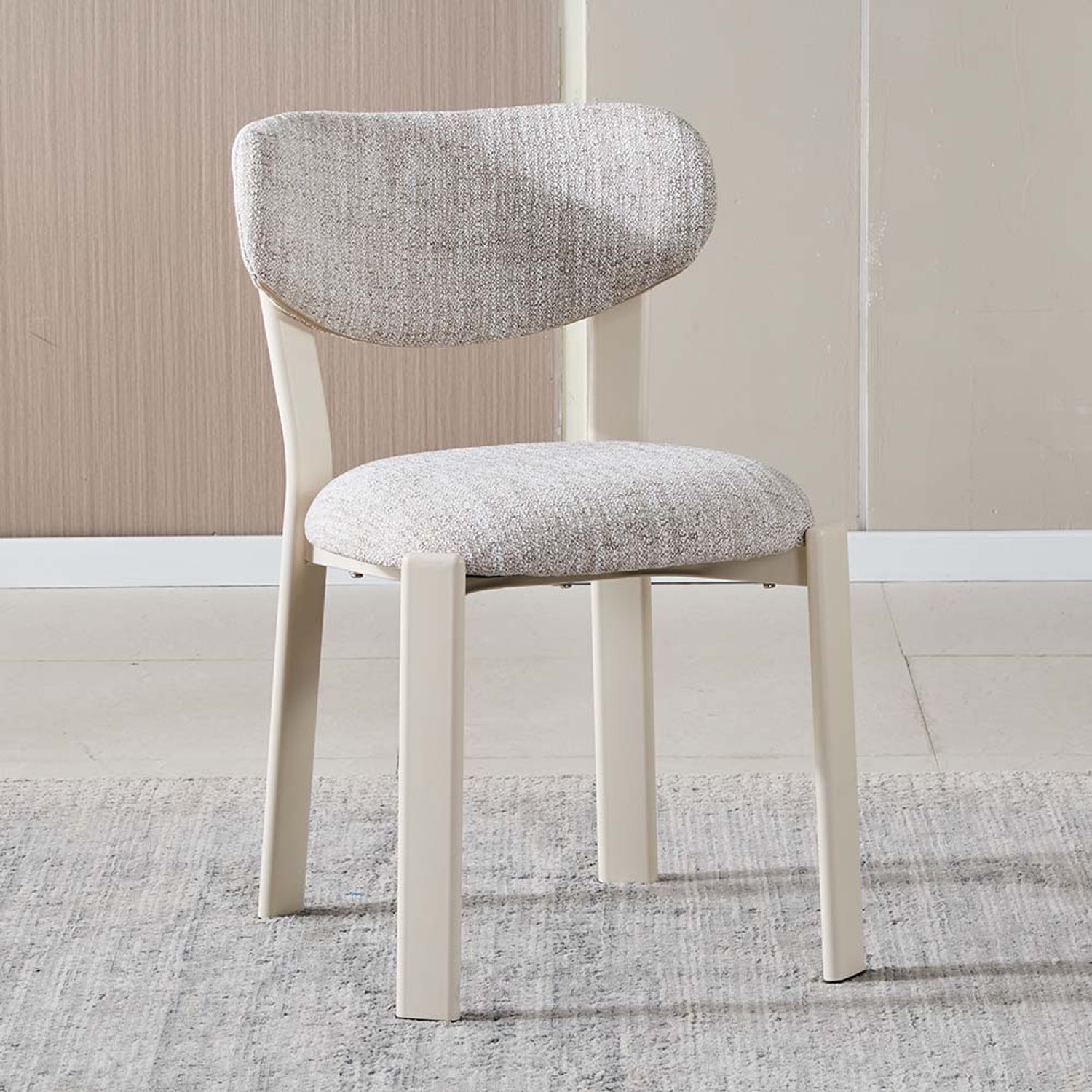 Milton & Oldbrook Japandi Eetkamerstoel Perast Grijs - Beige