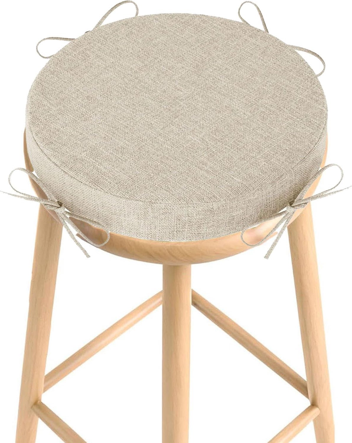 Famanu Rond zitkussen met bandjes van 30/33/35/40/45 cm, memory foam, antislip stoelkussen met wasbare hoes, perfect voor gebruik in keuken, kantoor of cafés
