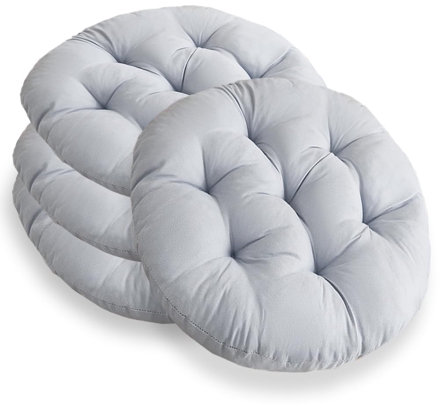 Famanu Set van 4 ronde stoelkussens van 40 cm, gevuld en zacht, antraciet kleur, ideaal voor tuinstoelen, bureaustoelen en balkonstoelen, zowel binnen als buiten rood