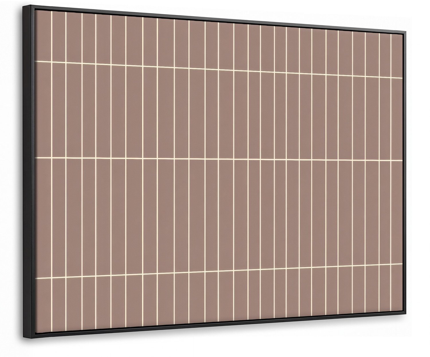 Canvas Schilderij met Baklijst 80x60cm - Verticaal - Wandtegel - Terracotta - Muurdecoratie woonkamer - Slaapkamer decoratie - Kamer accessoires - Schilderijen op canvas met lijst