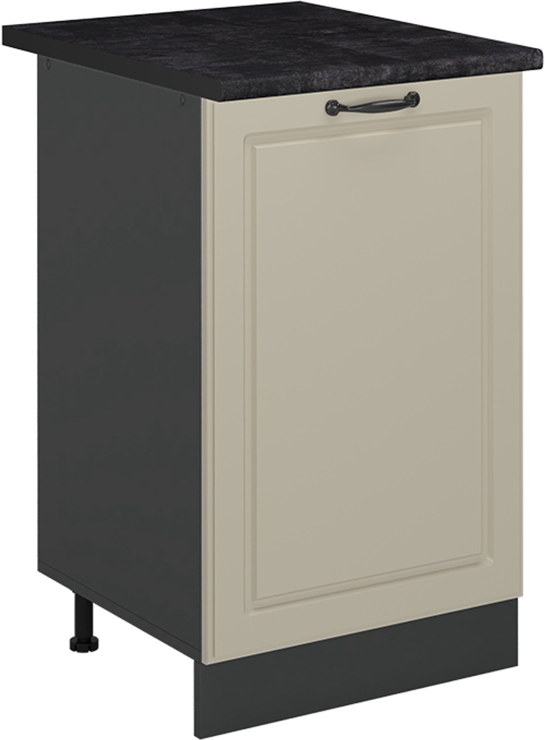 Vicco Keukenonderkast R-Line, Zand landelijk/Antraciet, 50 cm antraciet werkblad