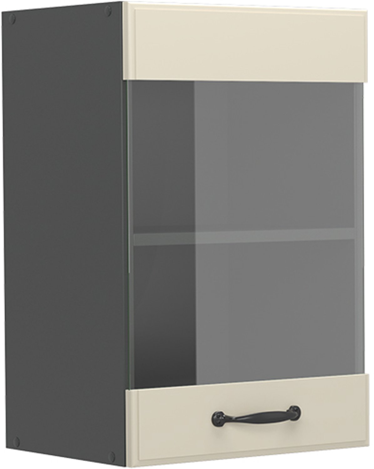 Vicco Glazen keukenkast R-Line, Zand landelijk/Antraciet, 40 cm