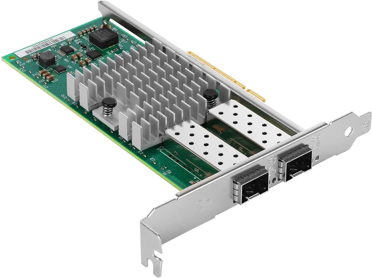 Image of 10 GB netwerkkaart voor Intel X520-DA2 / X520-SR2-82599ES chip, 10Gbit PCI 2.0 X8-poort, Low Profile Dual SFP+ poorten, 10 Gigabit netwerkadapter (NIC)