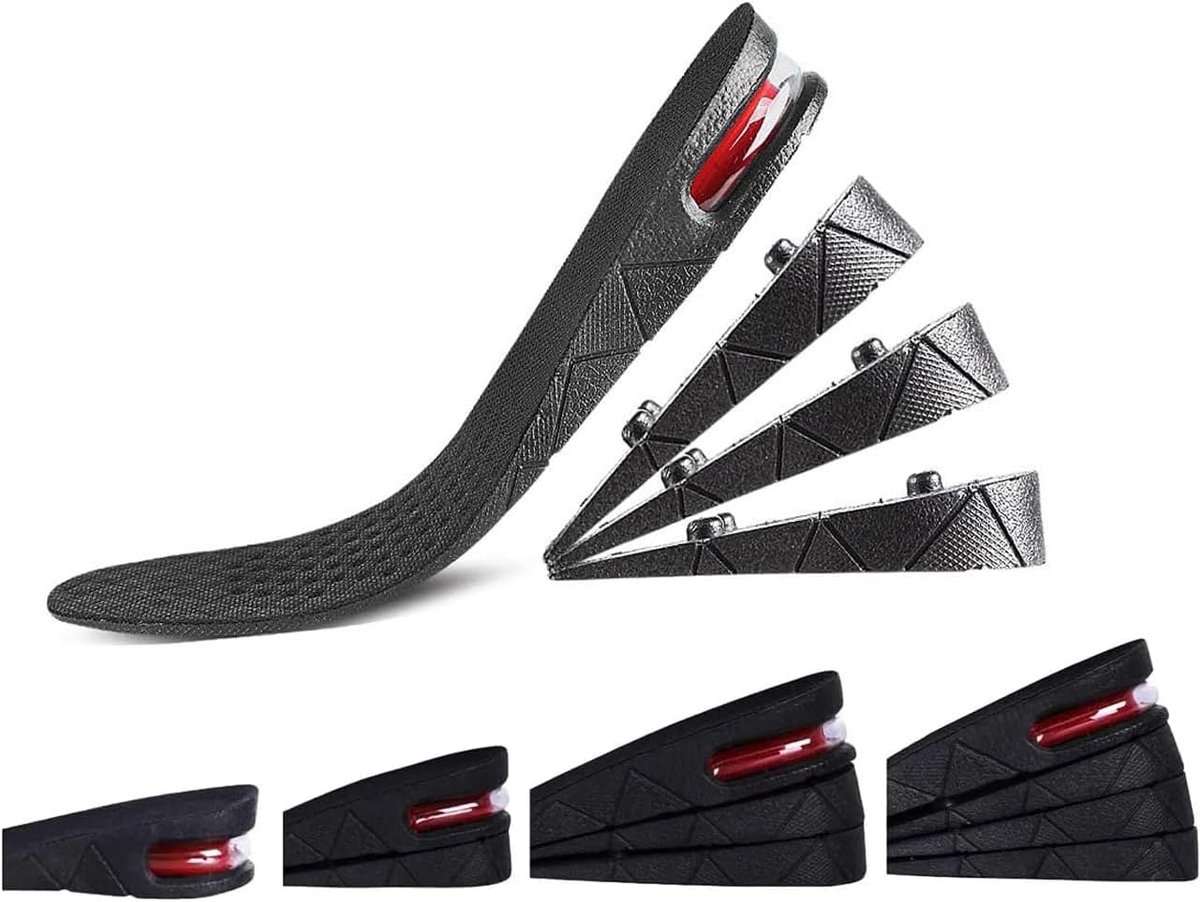 verhoging inlegzool kussen hoogte lift verstelbare gesneden schoen hiel invoegen grotere vrouwen mannen unisex kwaliteit voetpads (3 cm-7,5 cm)