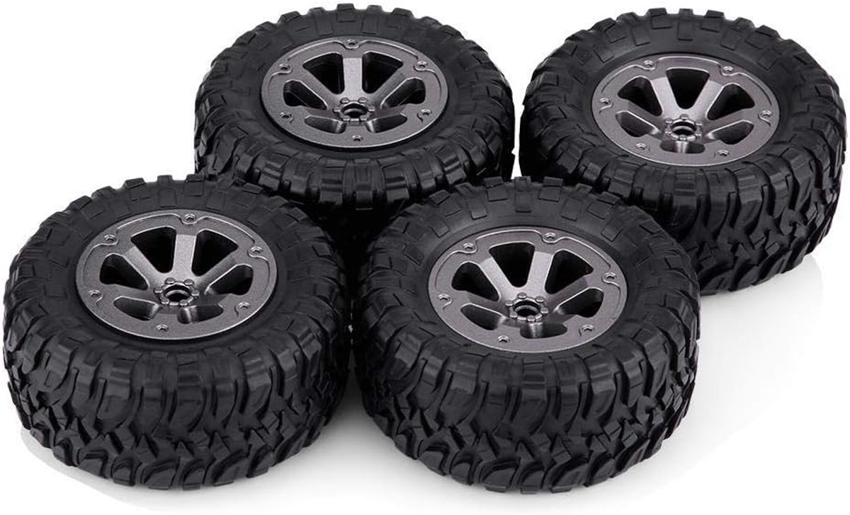 Rc Crawler Tyres, Betrouwbare Militaire Stijl Wielens, Hoogtracatie Off-Road Auto Banden, Realistische Ontwerp voor 1:16 Schaalmodellen, Fernbediening Voertuigen, Off-Road Avonturen, RC Hobbyisten