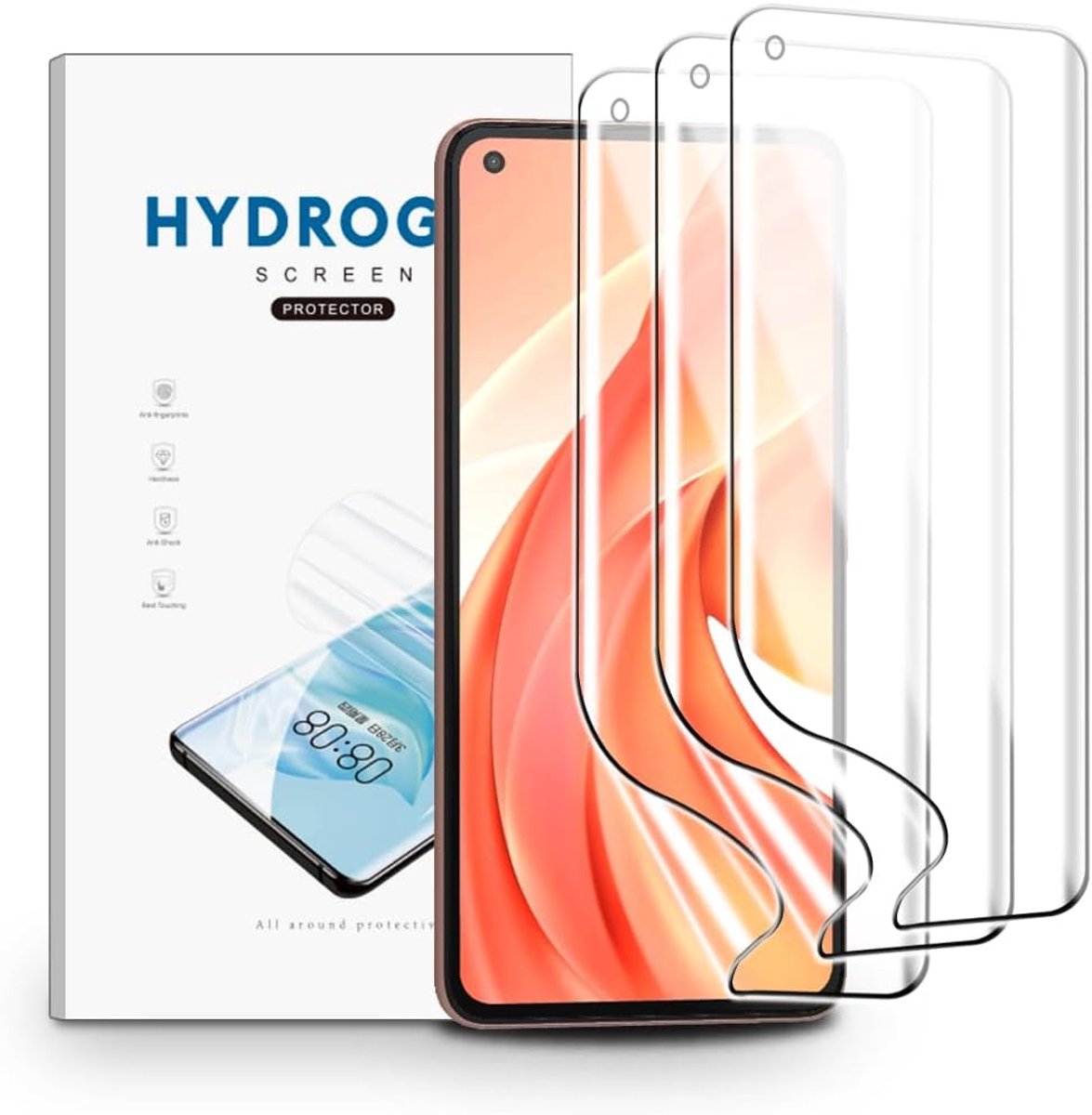 Schermprotector voor Xiaomi Mi 11 Lite 4G/5G, 3 Stuks Schermbeveiliging Ultra Helder, TPU Flexibele Beschermende Zachte Film, Krasvast