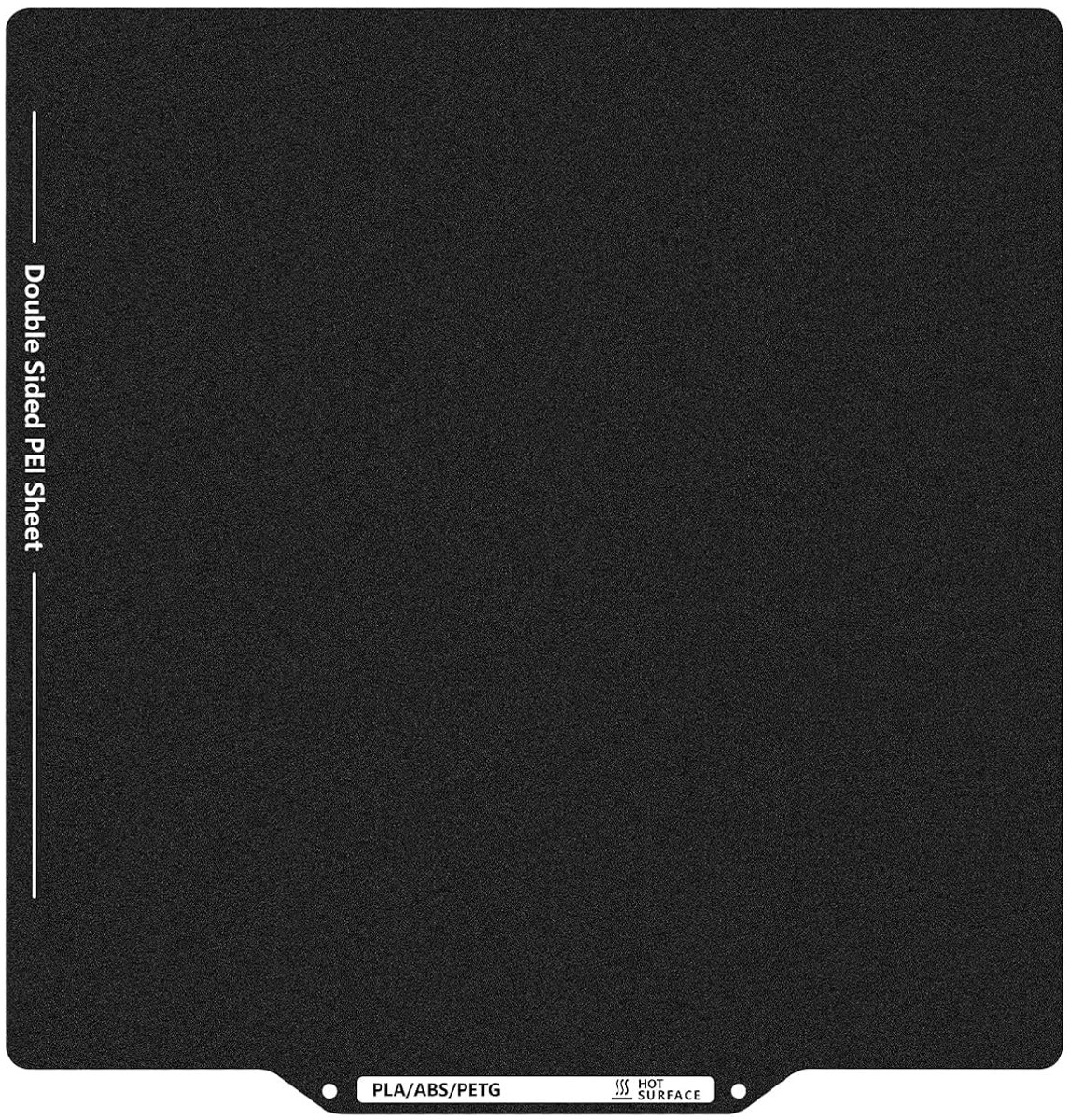 235 x 235 mm printplaat voor Flashforge AD5X/AD5M, dubbelzijdige zwarte gestructureerde PEI-folie, flexibele verenstalen plaat, verwarmd printplatform voor AD5X, AD5M, AD5M Pro, Neptune 4 Pro